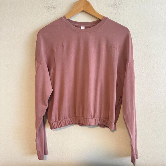 LULULEMON Spiced Chai Dropped Shoulder Long Sleeve Top Womens 6 - Picture 3 of 6